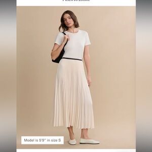 Jenni Kayne ivory pleated Skirt